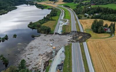 Norwegen: Erdrutsch verursacht Krater in Fernstraße