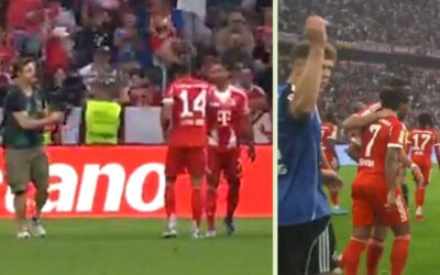 Bayern gegen HSV: Star genervt! Kameramann nach Bayern-Tor AUF dem Platz