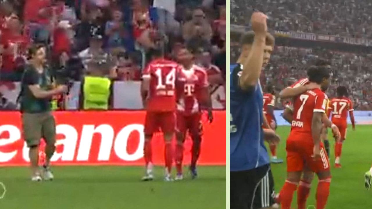 Bayern gegen HSV: Star genervt! Kameramann nach Bayern-Tor AUF dem Platz