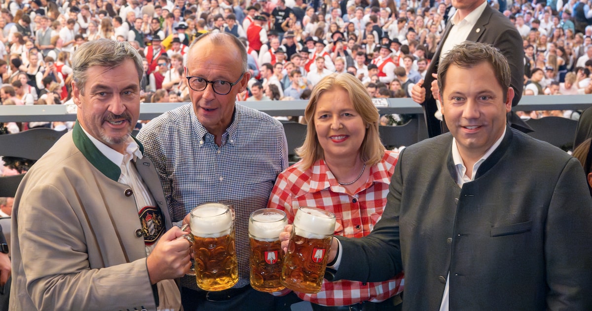 Friedrich Merz überrascht auf der Wiesn
