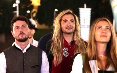 Bill Kaulitz amüsiert sich prächtig mit Jannik Kontalis