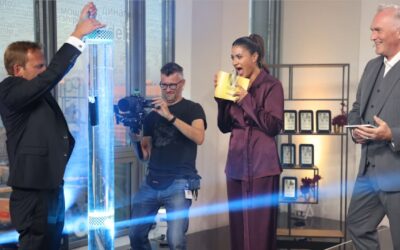 Goldene Computer Gala: Steffi Brungs Handy versenkt