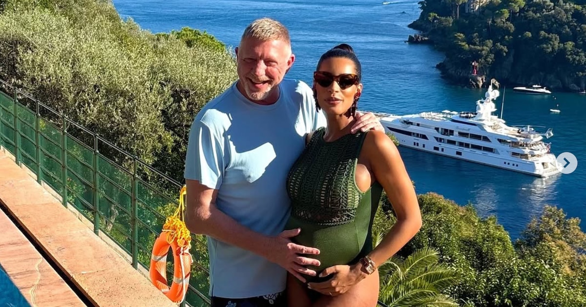 Im Badeanzug: Boris Beckers Frau Lilian zeigt stolz ihren XXL-Babybauch