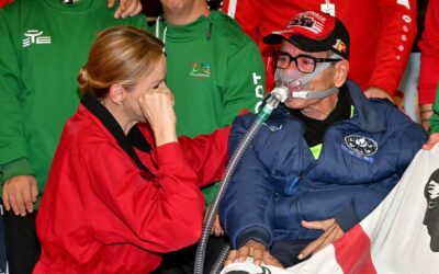 Hier lässt Charlène ihren Emotionen freien Lauf