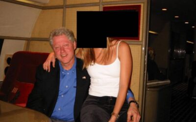 Bill Clinton begrüßte Epstein-Gäste im blauen Kleid