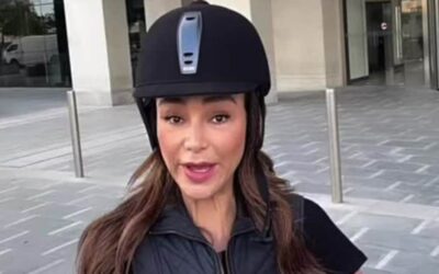 Noch etwas unsicher: Verona Pooth sitzt nach 15 Jahren wieder im Sattel