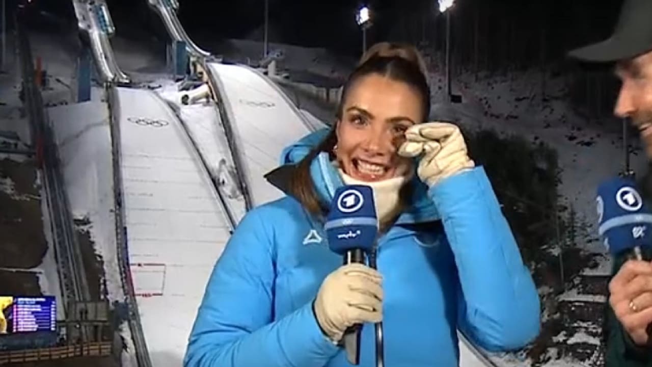 Olympia: ARD-Moderatorin Lea Wagner kommen die Gold-Tränen