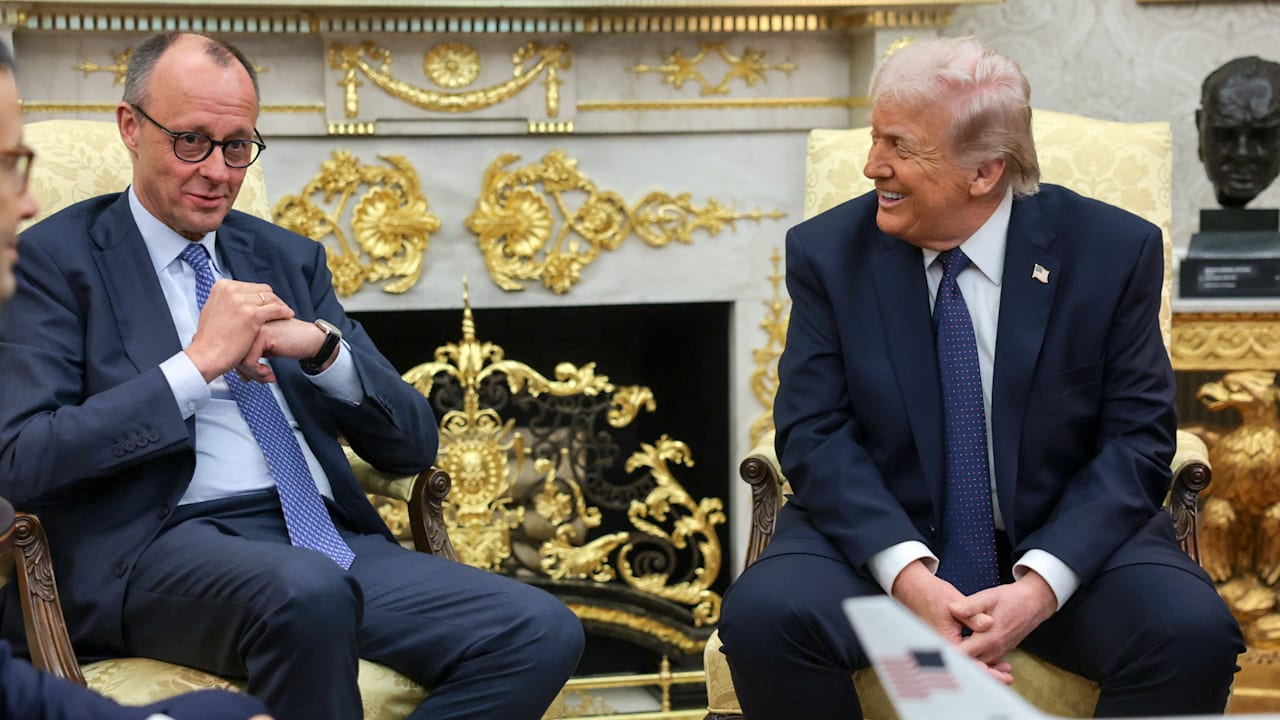 Trump bei Merz-Besuch: „Ölpreis wird auf Niveau sinken, auf dem es nie war“