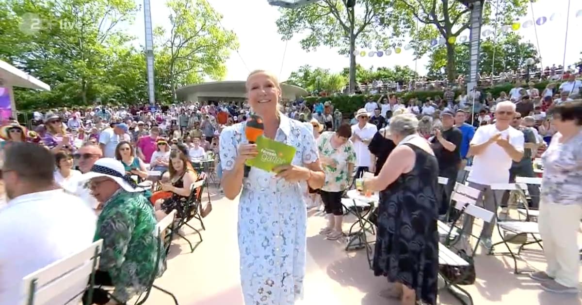 Andrea Kiewel zügellos: Nach drei Minuten wird’s im „Fernsehgarten“ schlüpfrig